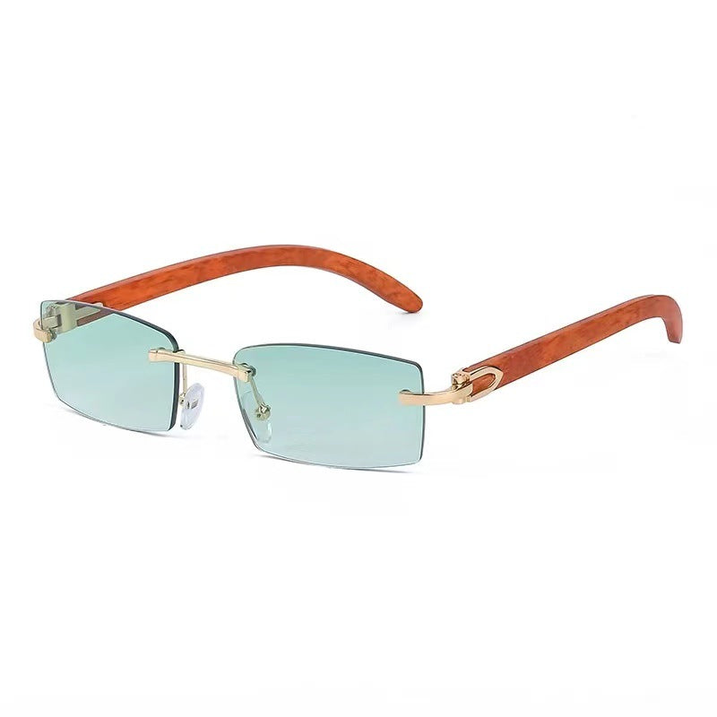 Gafas de sol con bisagra de metal para la lente sin borde para la bisagra de metal